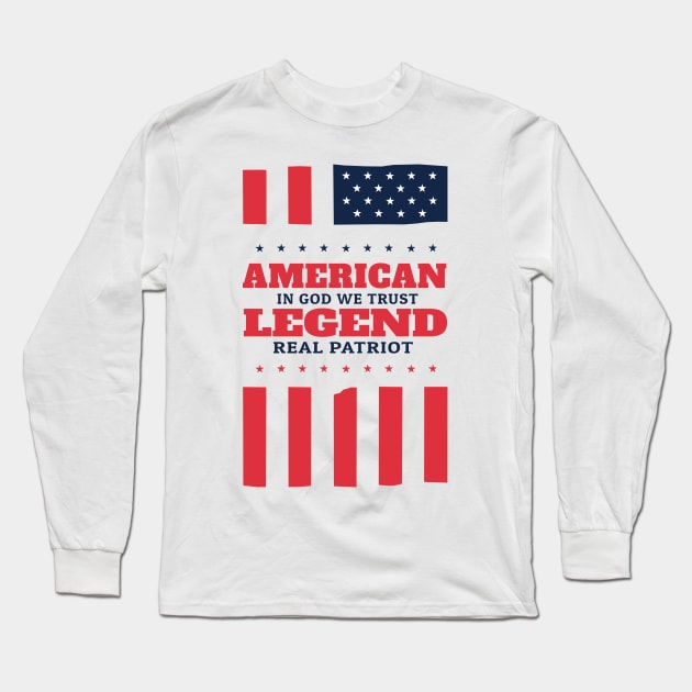 American Legend Real Patriot Long Sleeve T-Shirt by KewaleeTee